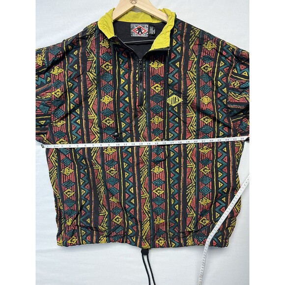 Vintage Men’s GOTCHA Surf Jacket Windbreaker 1/4 Zip Large RARE 90s Geometric - Picture 9 of 15